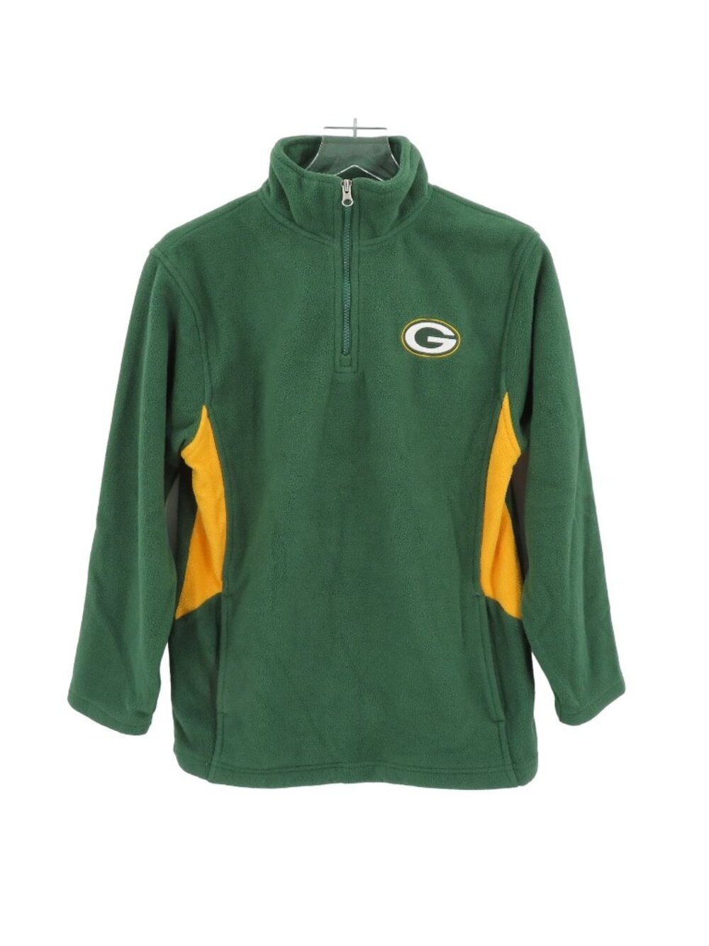 NFL Youth XL 14/16 Green Bay Packers Fleece Quarter Zip Embroidered Logo Sweater